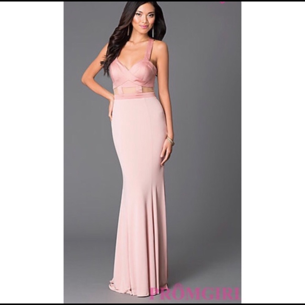 Blush bodycon prom dress size 4
